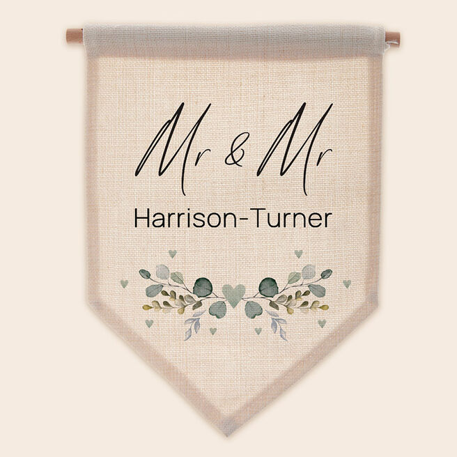 Personalised  Wedding Mr and Mr Hanging Sign