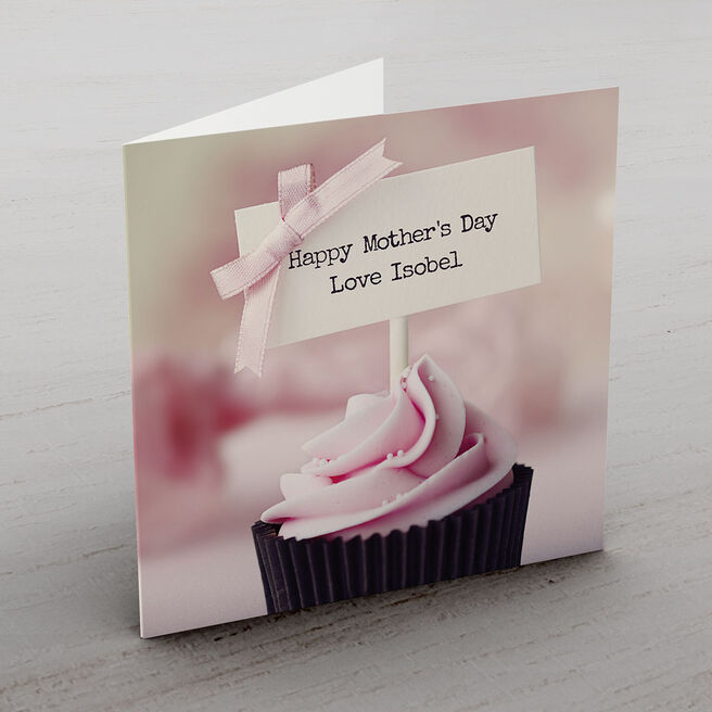 Personalised Card - Pink Cupcake