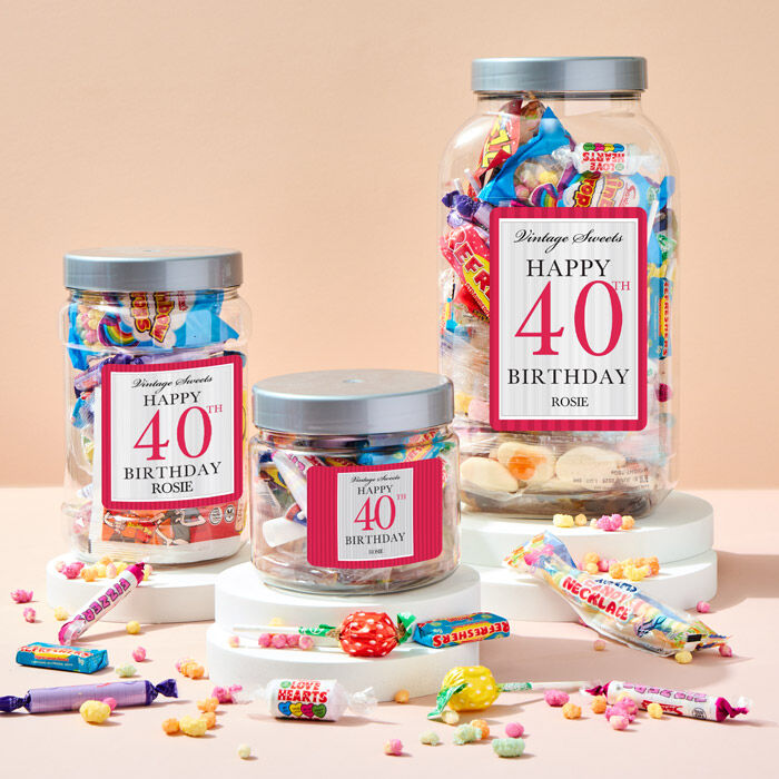 Personalised Retro Sweet Jar - Vintage Sweets