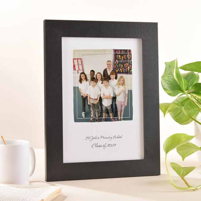 Photo Upload Portrait Framed Print - Class of 2024 with Message