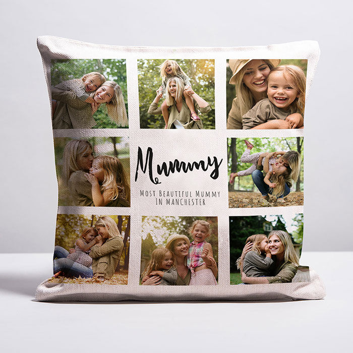 Photo upload outlet cushion