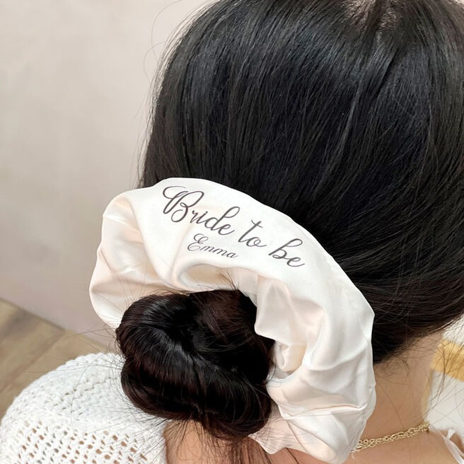 Personalised Bride To Be Wedding Scrunchie