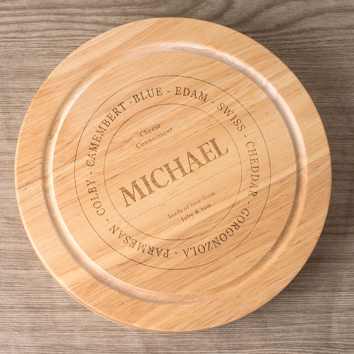 Personalised Wooden Cheeseboard Set - Cheese Connoisseur | GettingPersonal