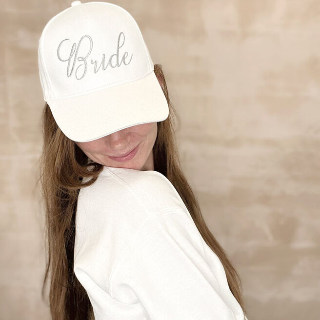 Personalised Glitter Bride Cap For Hen Party