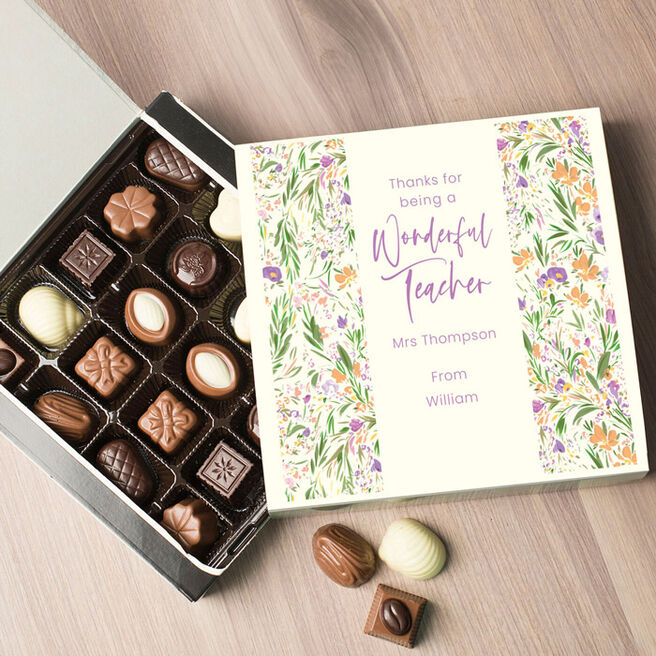 Personalised Chocolate Box - Wonderful Teacher