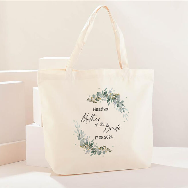 Personalised Mother of the Bride Tote Bag - Botanical
