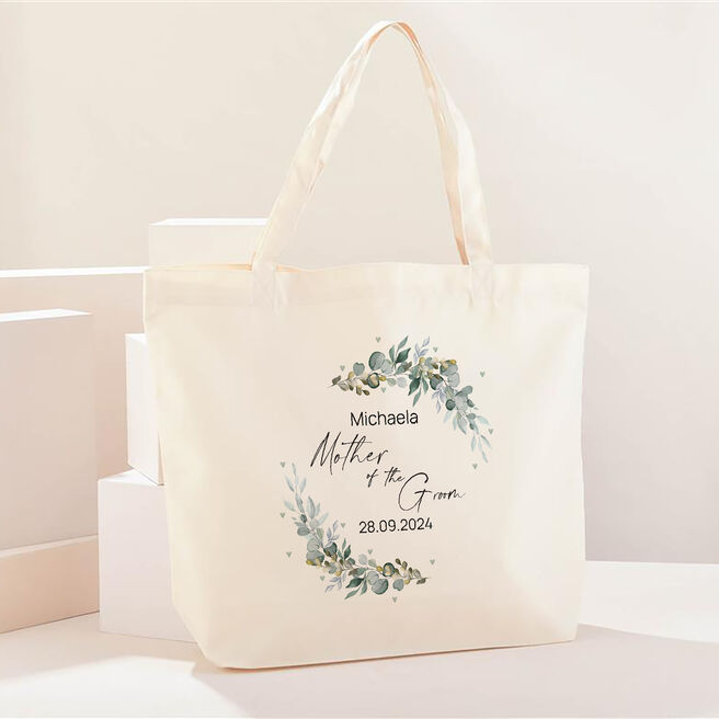 Personalised Mother of the Groom Tote Bag - Botanical