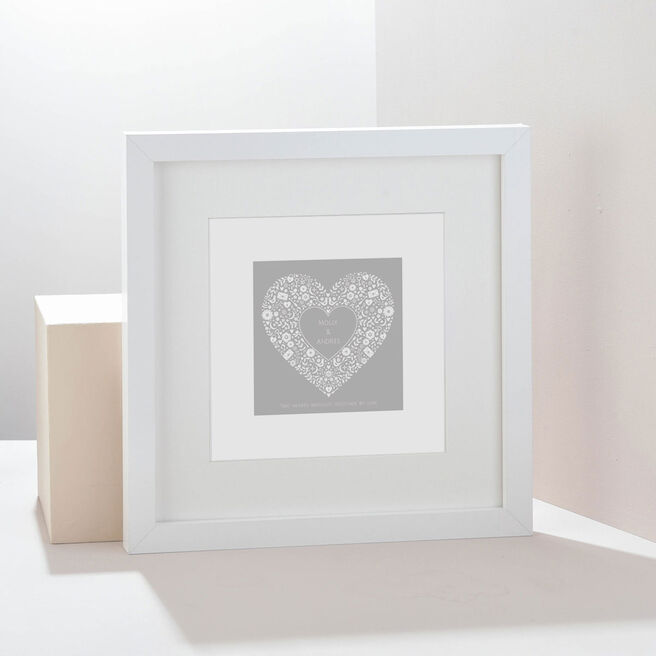 Personalised Names Heart Square Print