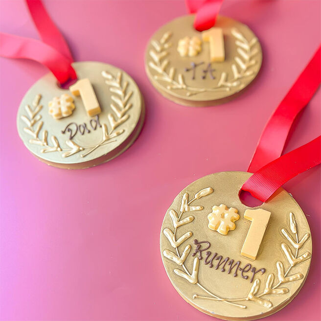 Personalised Belgian Chocolate Gold Medal