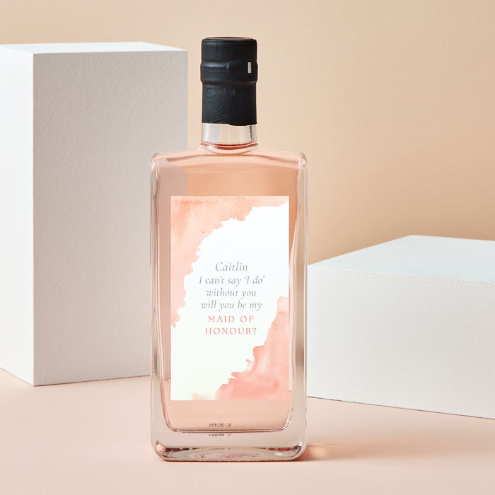 Personalised Pinkster Gin - Pastel Maid of Honour Proposal