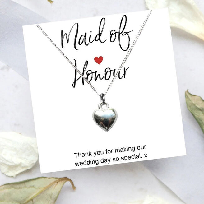 Maid of Honour Heart Necklace