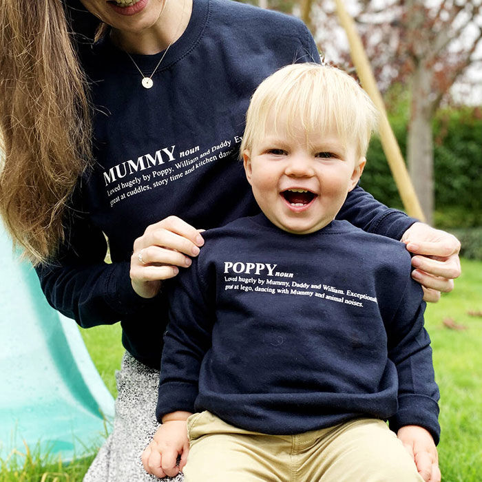 Kids personalised online jumpers