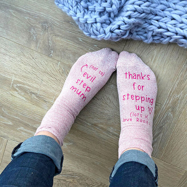 Personalised Not So Evil Step Mum Socks
