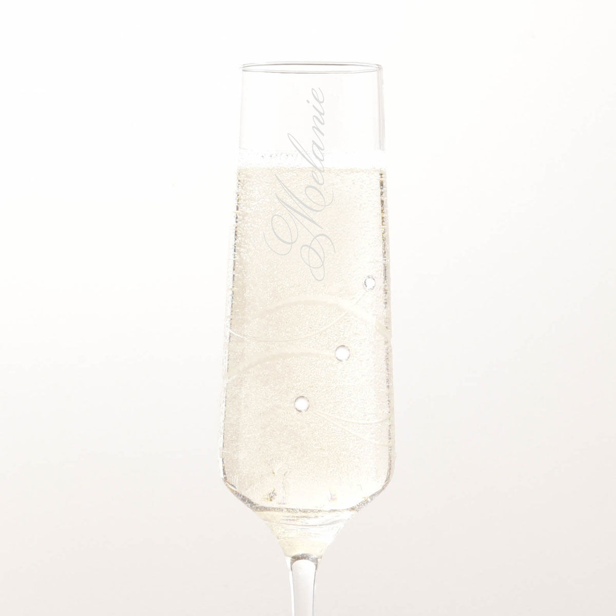 Personalised Swarovski Elements Champagne Flute Vintage Blossom Name   GP 54054 Primary 