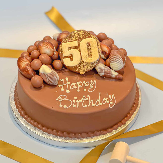 Personalised 50th Birthday Guylian Smash Cake