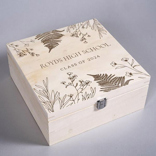 Personalised Class of 2024 Wooden Memory Box
