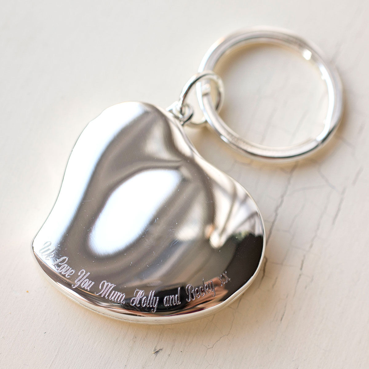 Heart locket clearance keyring