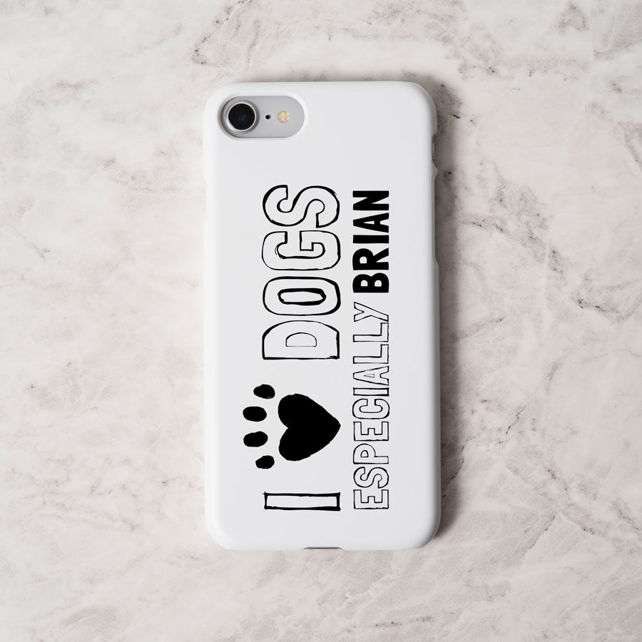 Personalised iPhone Snap Cover I Love Dogs