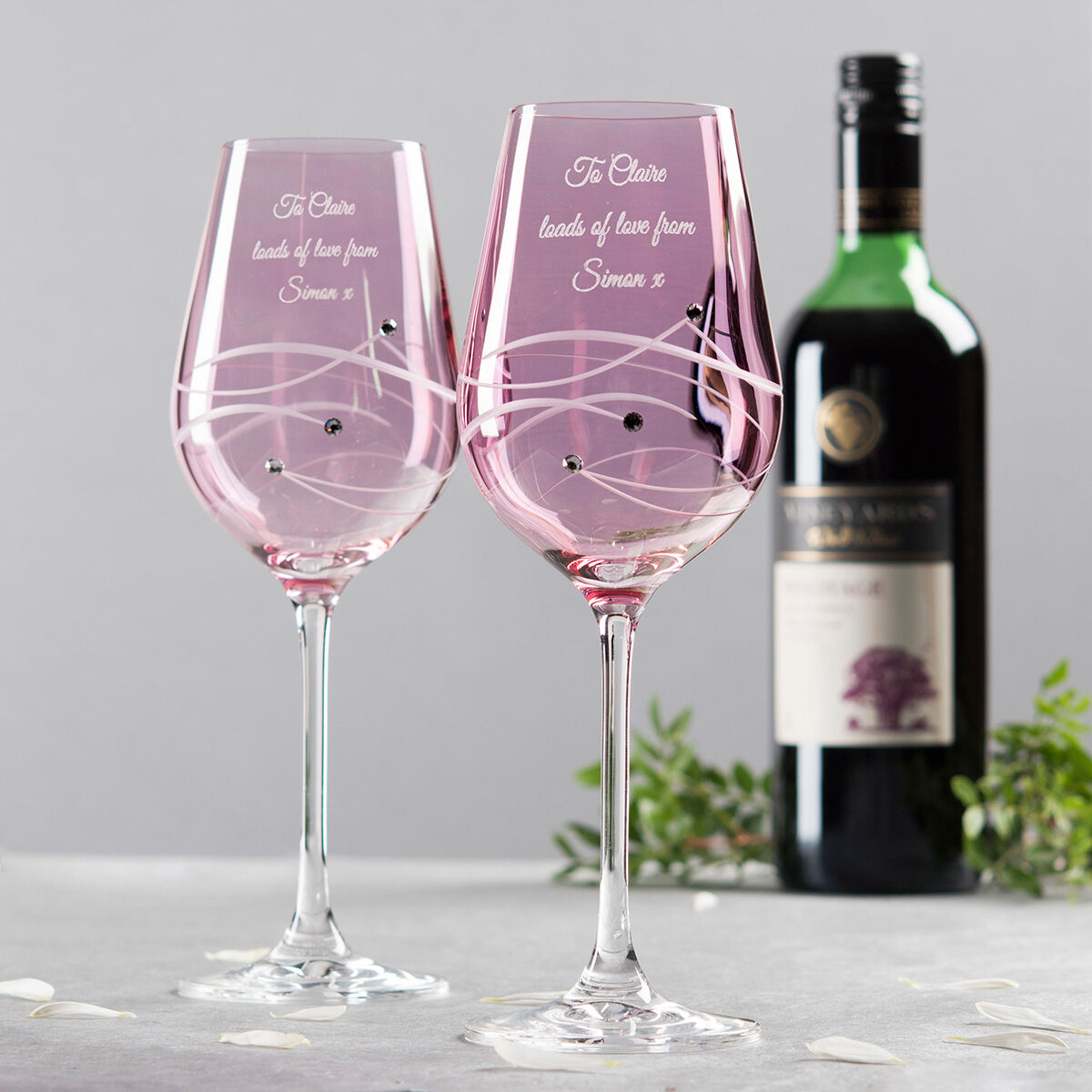 Engraved Wine Glass (Initials) Staines | Snappy Snaps