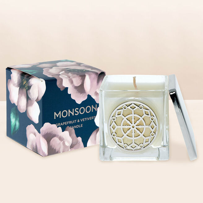 Monsoon Grapefruit & Vetiver Scented Candle 180g