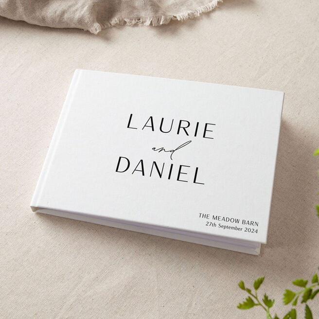 Personalised Names Wedding Guest Book - Modern Elegance 