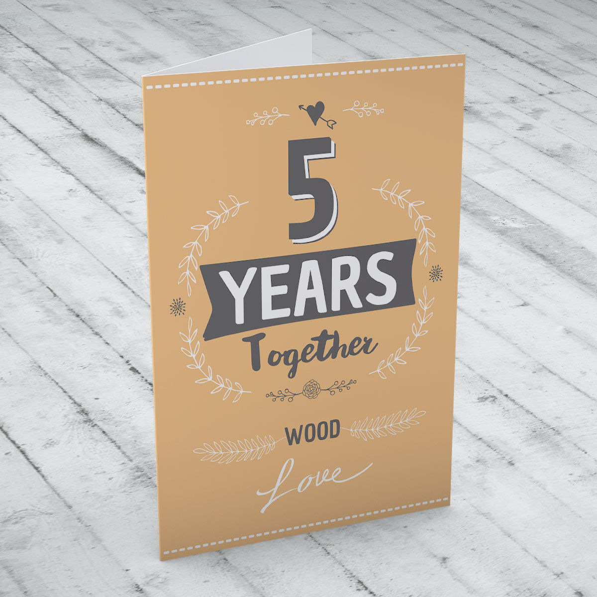 Wood Anniversary Card