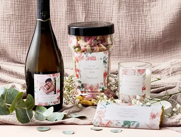 Floral wedding themed gifts
