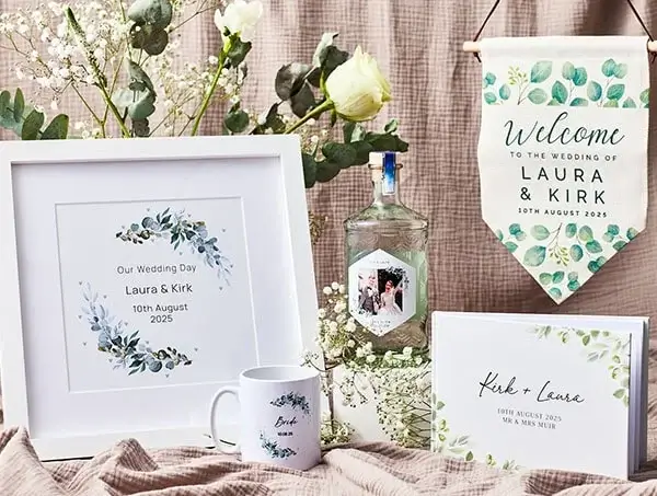 Wedding botanical themed gifts