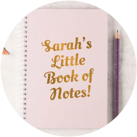 personalised notebooks