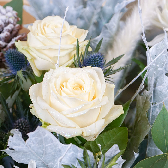 Snowflake Sparkle Flower Bouquet - FREE DELIVERY