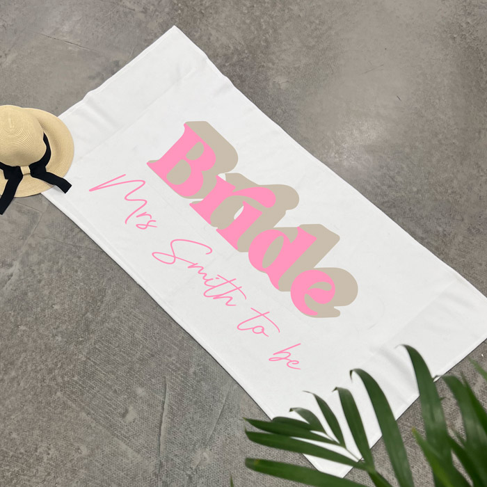 Bride Hen Do Personalised Beach Towel