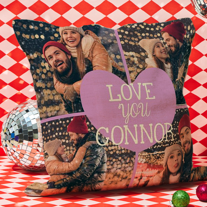 Multi Photo Christmas Cushion - Love You Boyfriend