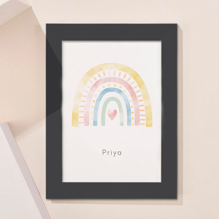 Personalised Rainbow Framed Print