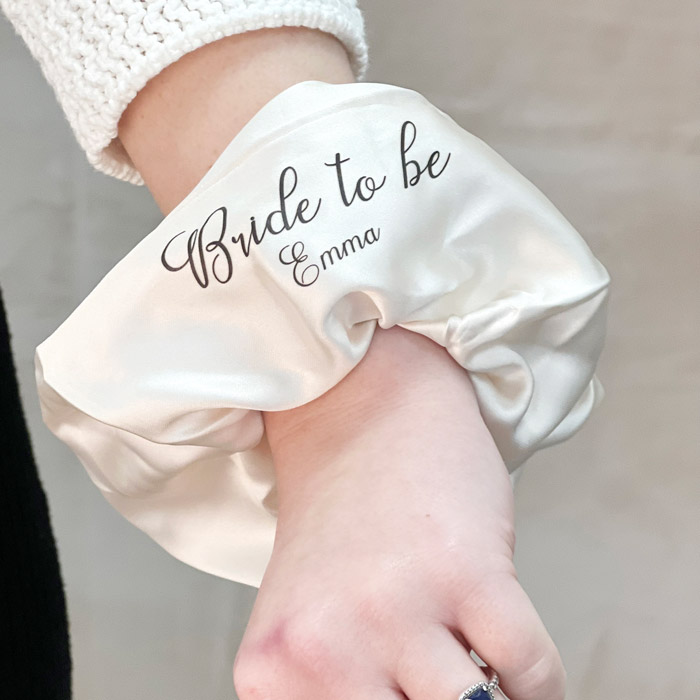 Personalised Bride To Be Wedding Scrunchie