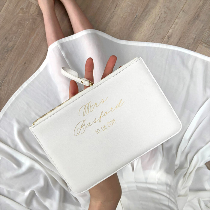 Personalised Bride's Clutch Bag