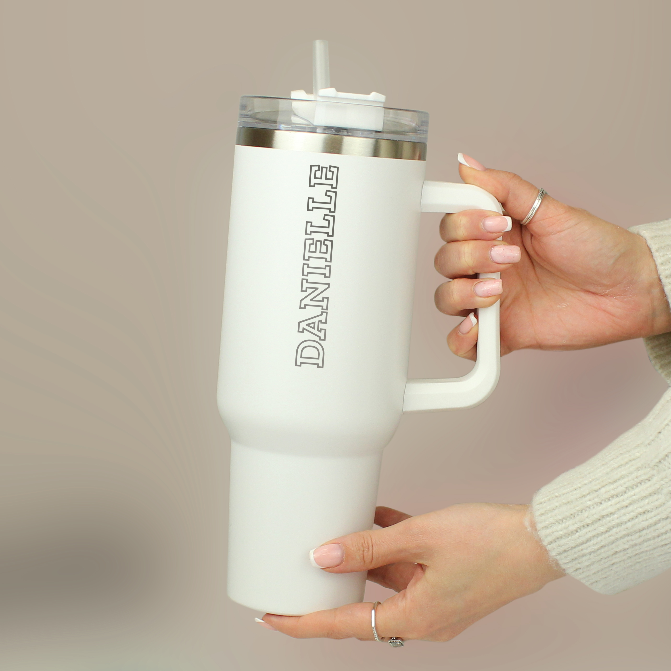 Personalised White Travel Cup 40oz