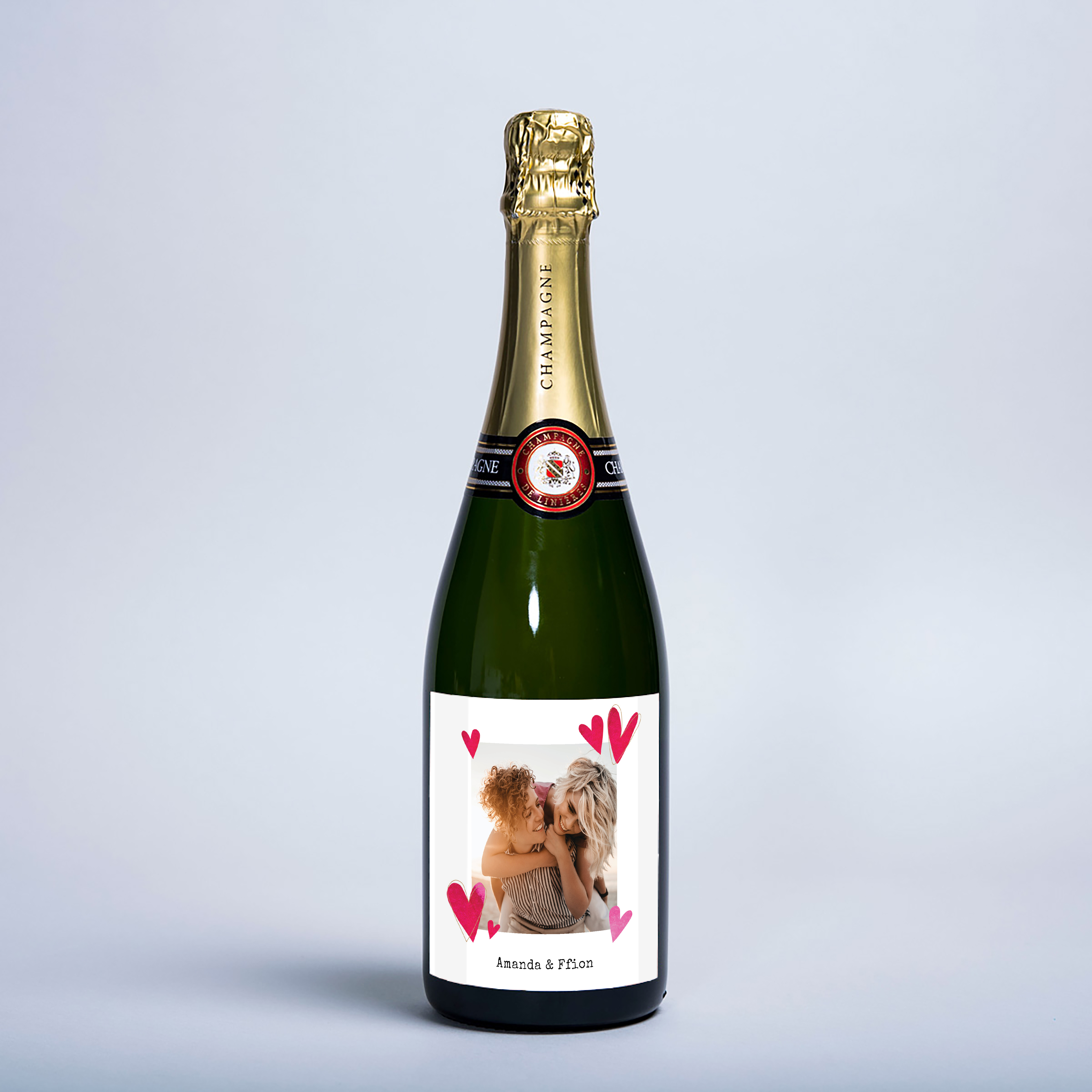 Photo Upload Luxury Champagne - Hearts