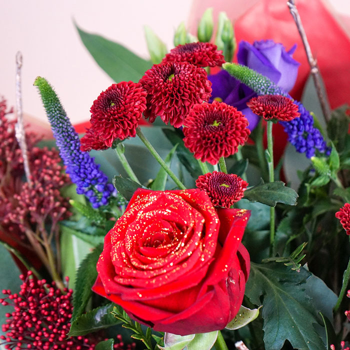 Crimson Elegance Flower Bouquet - FREE DELIVERY