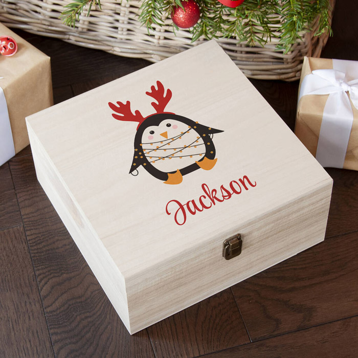 Personalised Little Penguin Christmas Eve Box