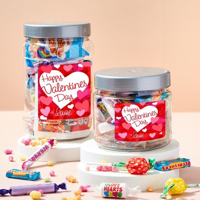 Personalised Retro Sweet Jar - Happy Valentine's Day