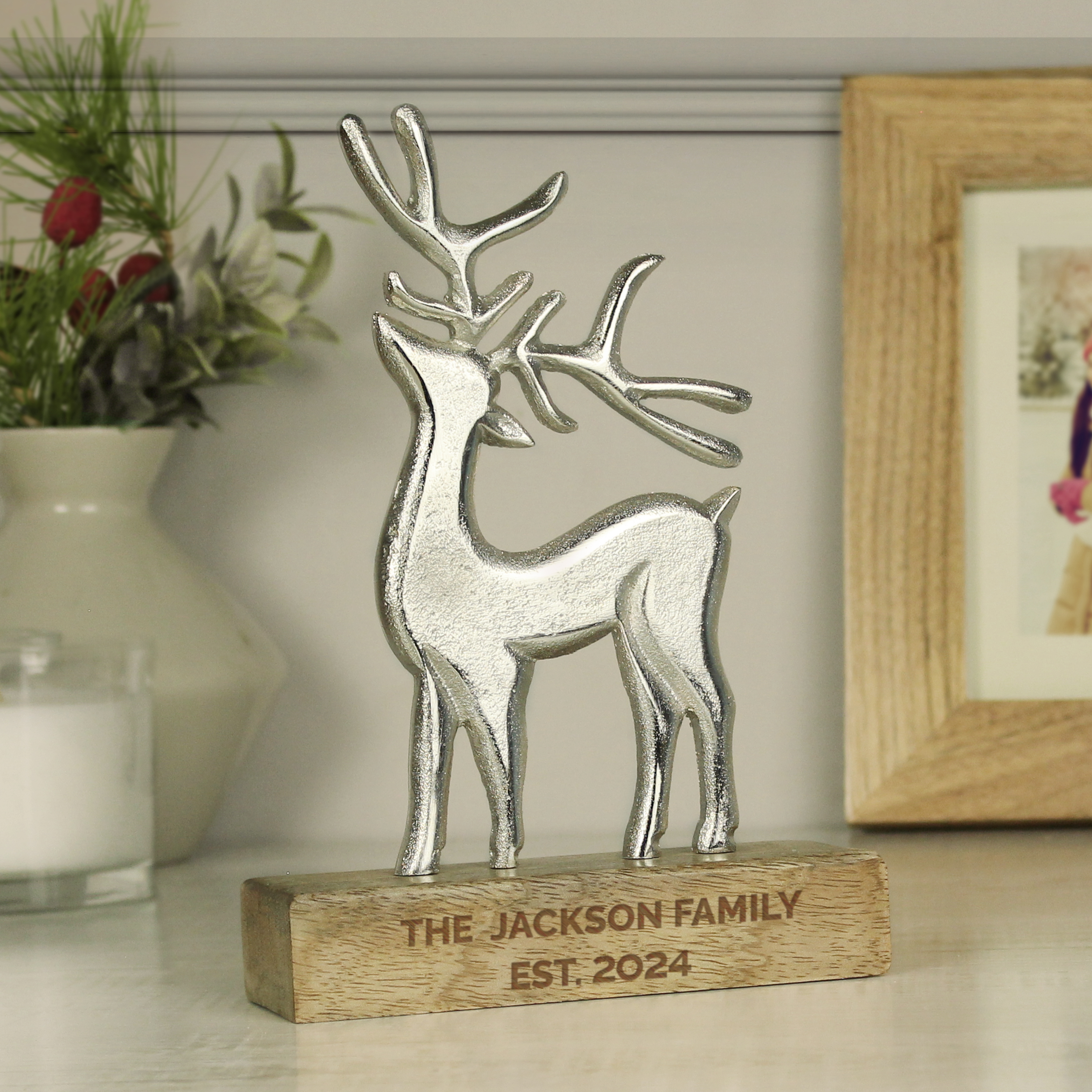 Personalised Metal Stag Ornament