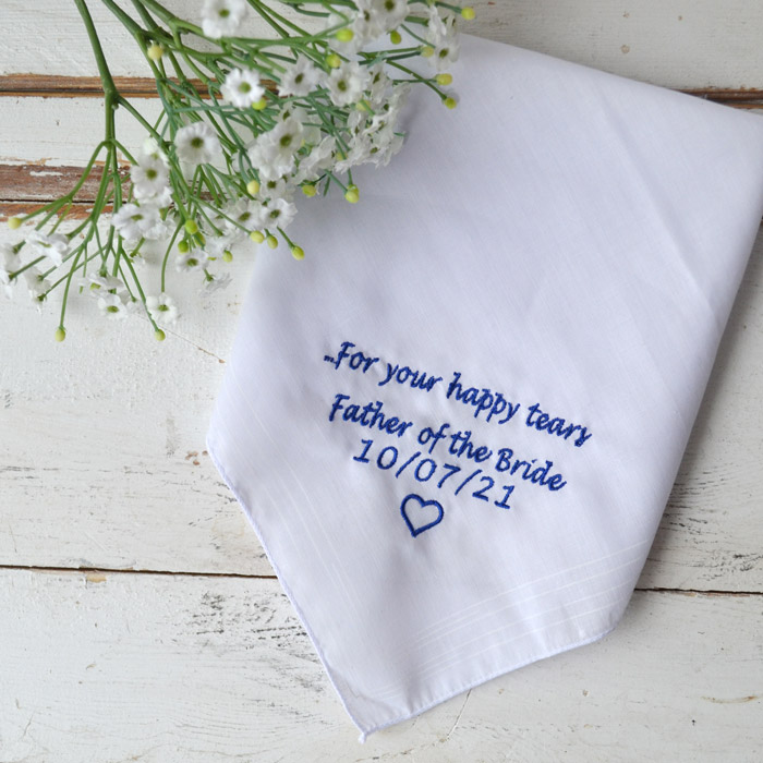 Father Of The Bride Wedding Handkerchief Gift