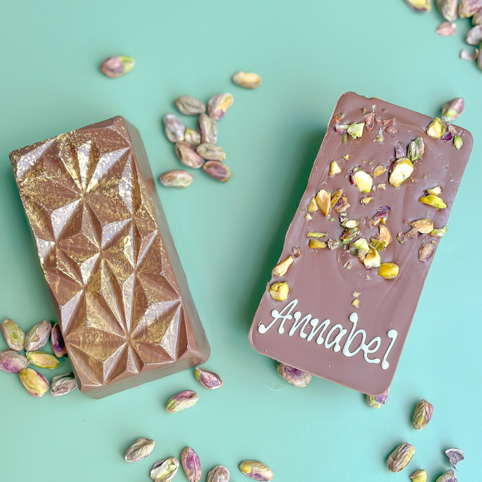 Personalised Viral Pistachio and Crispy Kunafa Chocolate Bar