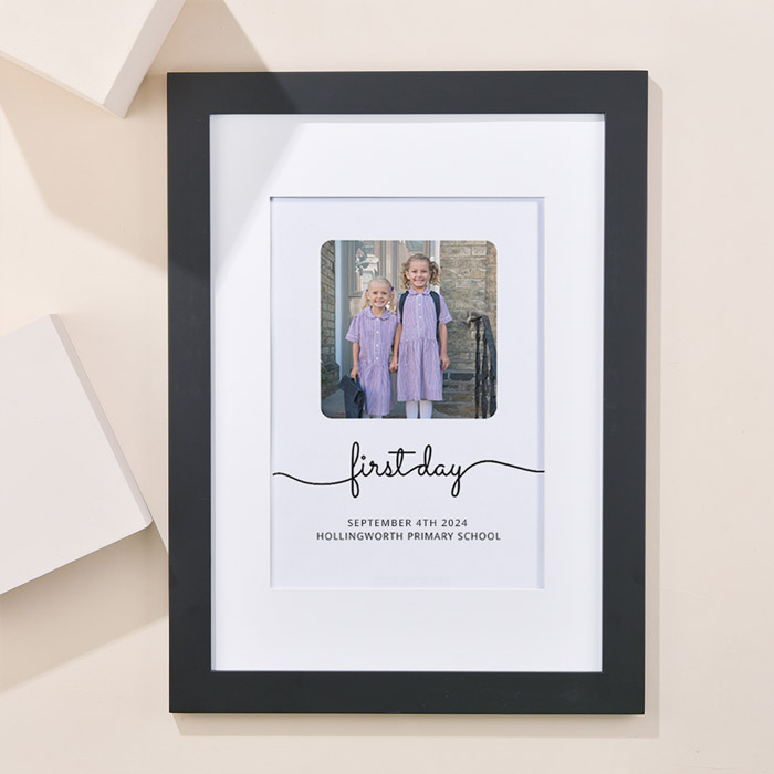 Photo Upload Framed Print - First Day