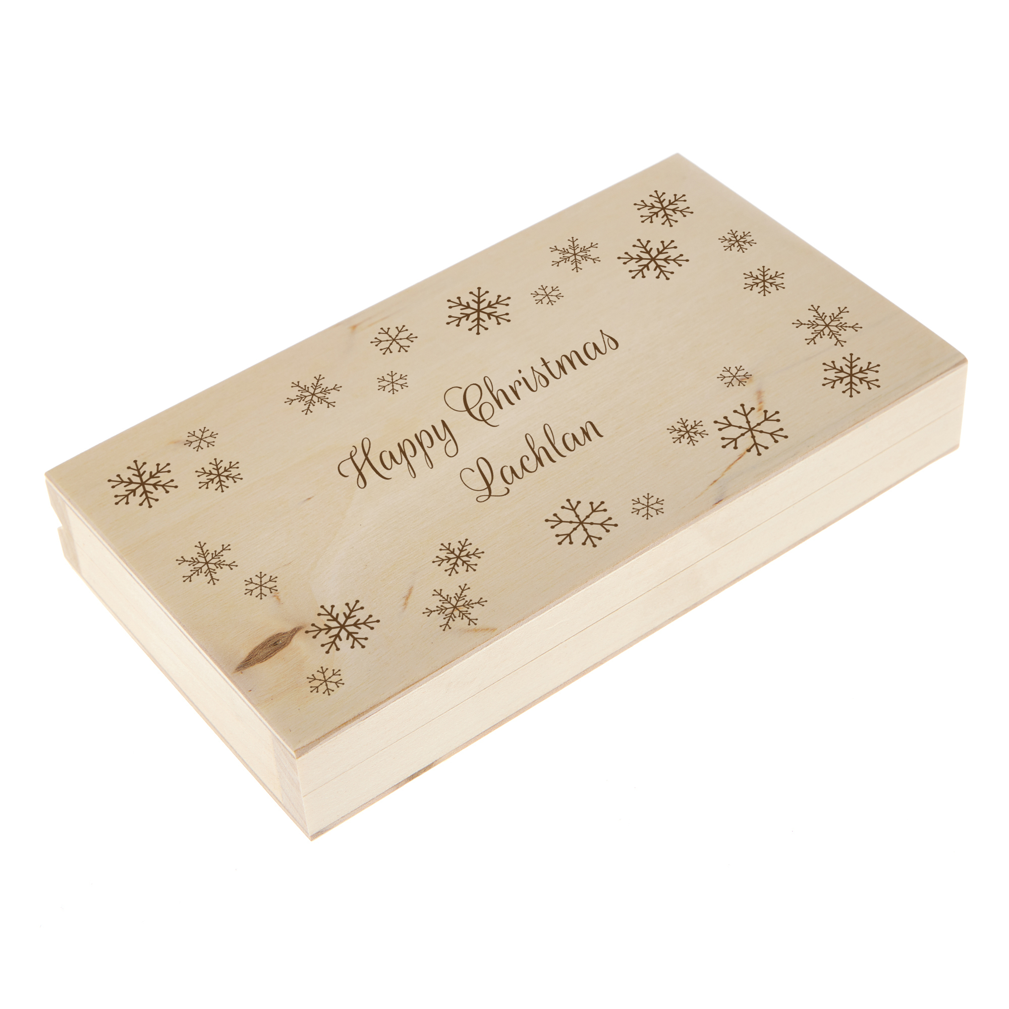 Personalised Engraved Money, Ticket or Gift Card Holder - Christmas Snowflakes