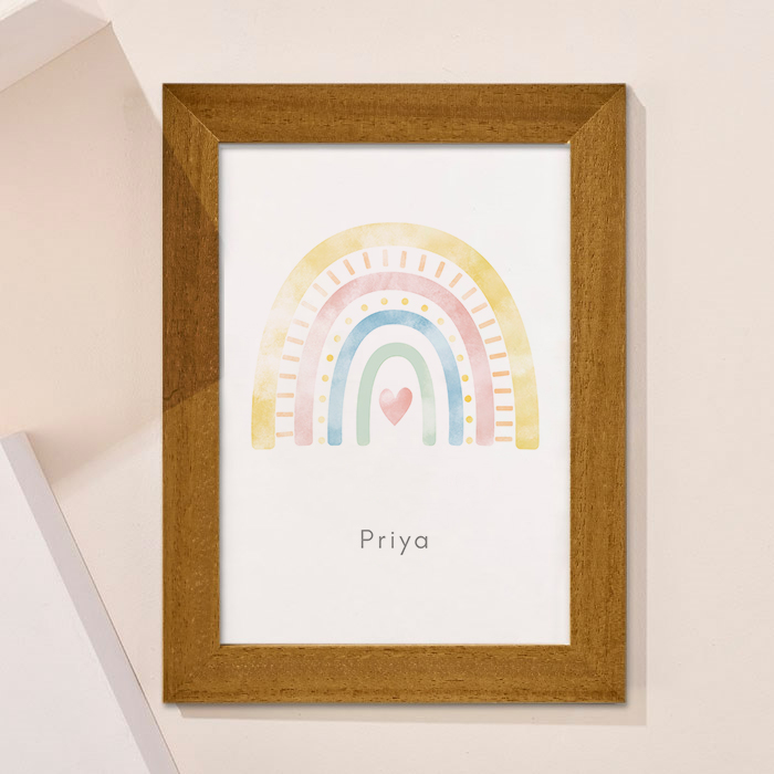 Personalised Rainbow Framed Print