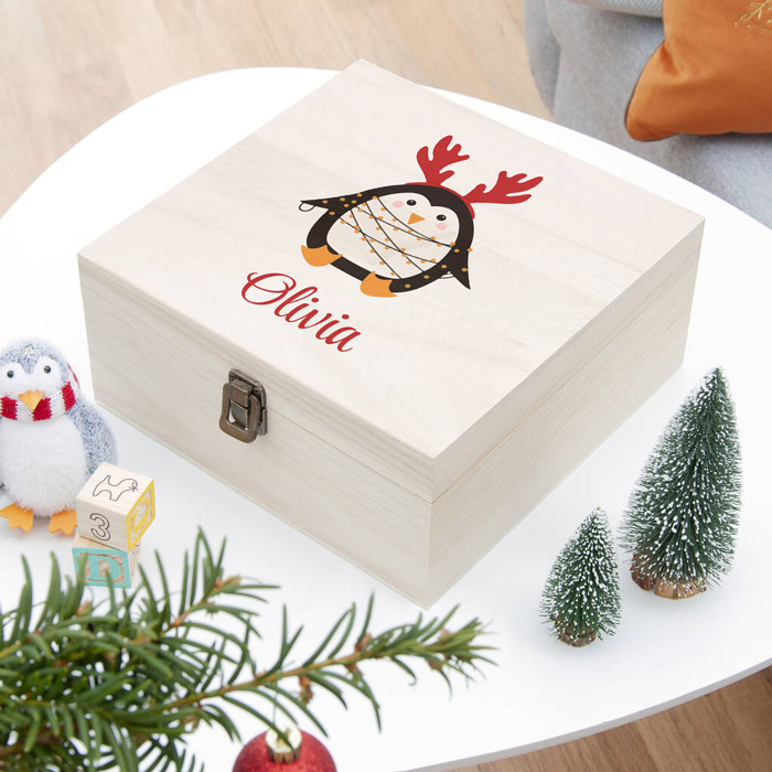 Personalised Little Penguin Christmas Eve Box