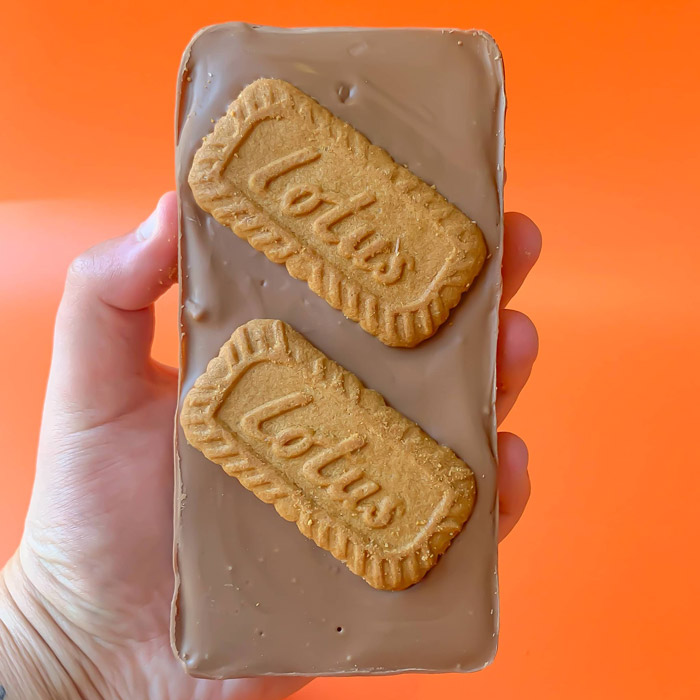 Personalised Biscoff and Kunafa Stuffed Chocolate Bar