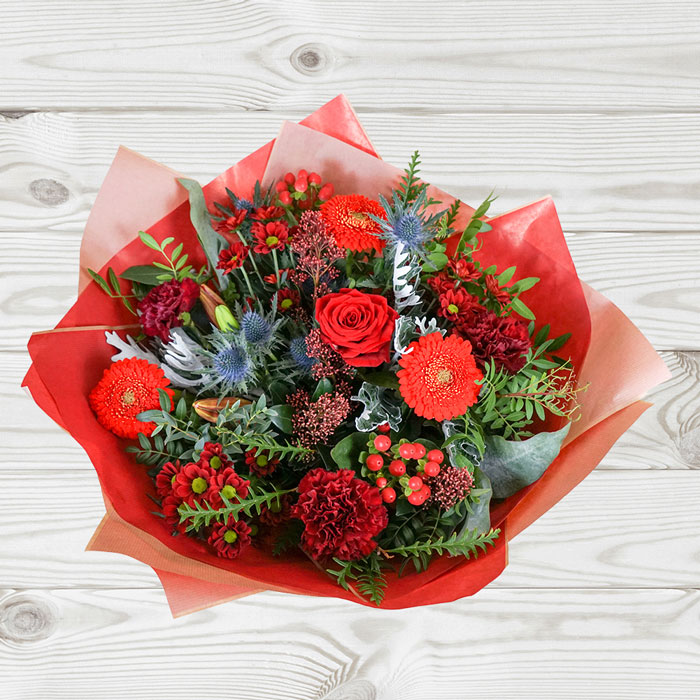 Crimson Queen Flower Bouquet - FREE DELIVERY