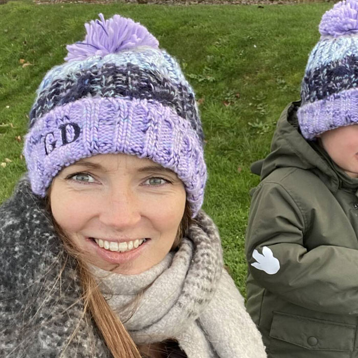 Personalised Parent and Me Matching Pom Pom Hats